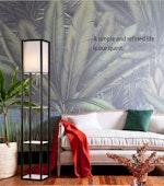 Black LED Floor Lamp with Shelves alternate 5