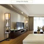 Black LED Floor Lamp with Shelves alternate 8