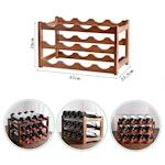 Bamboo 3-Layer Wine Rack for 12 Bottles alternate 1