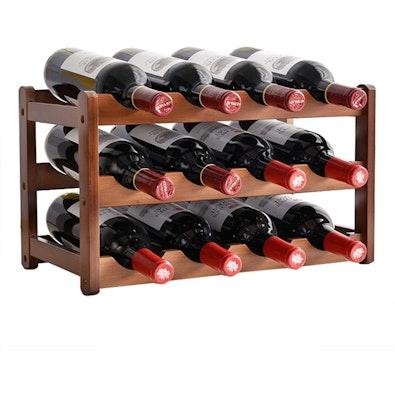 Bamboo 3-Layer Wine Rack for 12 Bottles cover
