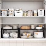 Expandable 18cm Cabinet Shelf Organizer - Black alternate 7