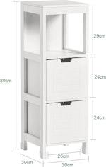 Freestanding 2-Drawer Cabinet with Shelf alternate 2