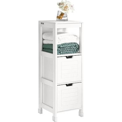 Freestanding 2-Drawer Cabinet with Shelf cover