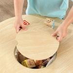 Kids' Round Table & 2 Chairs Set - White Natural alternate 3