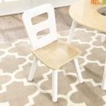 Kids' Round Table & 2 Chairs Set - White Natural alternate 5