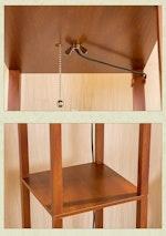 Brown LED Floor Lamp with Shelves alternate 3