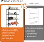 4-Tier Adjustable Metal Storage Shelves Wire Rack alternate 5