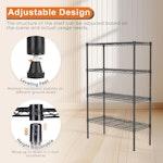 4-Tier Adjustable Metal Storage Shelves Wire Rack alternate 6