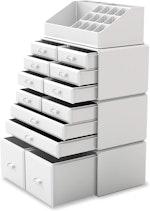 White Makeup Organizer with 12 Drawers thumbnail