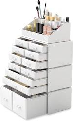 White Makeup Organizer with 12 Drawers alternate 1