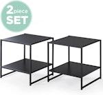 2-Pack Small Black Bedside Tables alternate 1