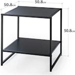 2-Pack Small Black Bedside Tables alternate 8