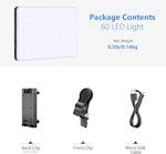 LED Selfie Light with Clip - 60 LEDs, 3 Modes alternate 7