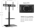 Black TV Stand with Mount for 32-60 inch alternate 3