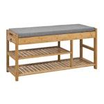 Bamboo Shoe Bench with Lift Top & Drawers alternate 8