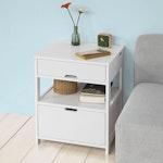 White 2-Drawer Bedside Table thumbnail