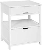 White 2-Drawer Bedside Table alternate 1