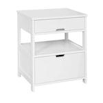 White 2-Drawer Bedside Table alternate 7