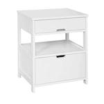 White 2-Drawer Bedside Table alternate 8