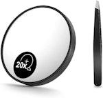 20X Magnifying Travel Mirror & Eyebrow thumbnail