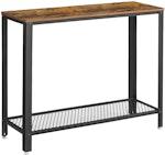 Rustic Brown Metal Console Table thumbnail