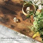 Rustic Brown Metal Console Table alternate 3