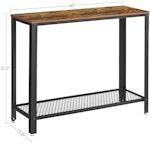 Rustic Brown Metal Console Table alternate 4