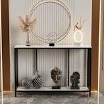 Marble Top 2-Tier Hallway Console Table alternate 3