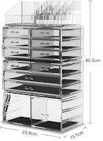 Clear Makeup Organizer with 12 Drawers alternate 1