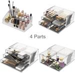 Clear Makeup Organizer with 12 Drawers alternate 3