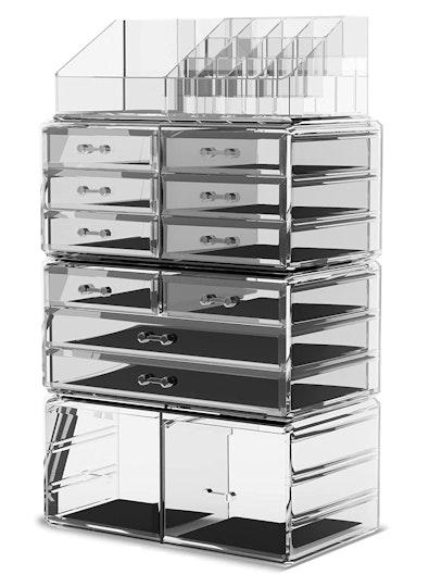 Clear Makeup Organizer with 12 Drawers cover