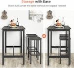 Grey & Black Industrial Bar Chairs, Set of 2 alternate 3