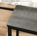 Grey & Black Industrial Bar Chairs, Set of 2 alternate 5