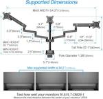 Triple Monitor Arm Desk Mount 17-27 Adjustable alternate 1