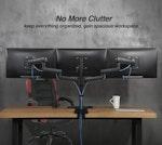 Triple Monitor Arm Desk Mount 17-27 Adjustable alternate 4