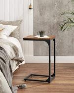 Rustic C-Shaped Industrial Sofa Side Table alternate 1