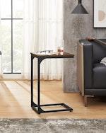 Rustic C-Shaped Industrial Sofa Side Table alternate 4