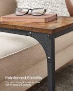 Rustic C-Shaped Industrial Sofa Side Table alternate 5
