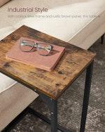 Rustic C-Shaped Industrial Sofa Side Table alternate 6
