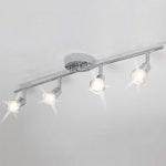 Modern 4-Light LED Track Lighting Kit - Chrome thumbnail