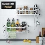 3-Pack Stainless Steel Shower Caddy with Hooks alternate 3