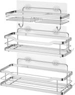 3-Pack Stainless Steel Shower Caddy with Hooks alternate 5