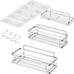 3-Pack Stainless Steel Shower Caddy with Hooks alternate 6