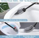 Wall-Mounted Silicone Toilet Brush & Holder Set alternate 1