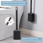 Wall-Mounted Silicone Toilet Brush & Holder Set alternate 4