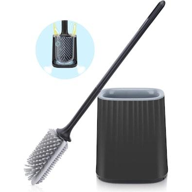 Wall-Mounted Silicone Toilet Brush & Holder Set cover