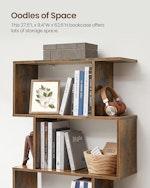 Rustic Brown 5-Tier Bookcase & Room Divider alternate 5