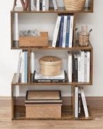 Rustic Brown 5-Tier Bookcase & Room Divider alternate 7