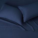 Navy Blue King Size Microfiber Sheet Set alternate 1