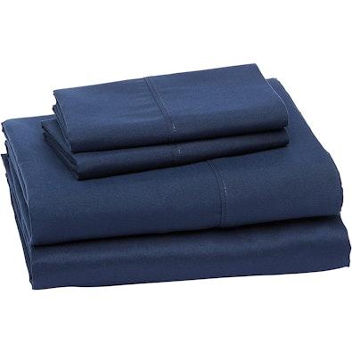 Navy Blue King Size Microfiber Sheet Set cover